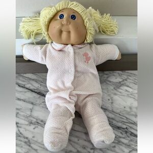 Cabbage Patch Kids Girl Doll Blonde Hair Blue Eyes HM 2 Dimples 1985 Vintage 80s